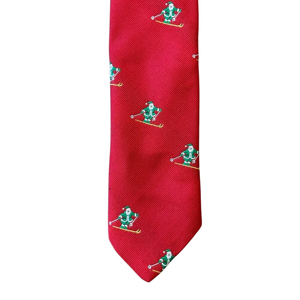 Cape Cod Neckwear Tie Santa on Skis 54 inch Men's Necktie